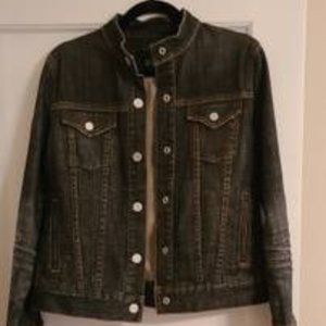 Gap Black Denim Woman's Jacket Size Medium